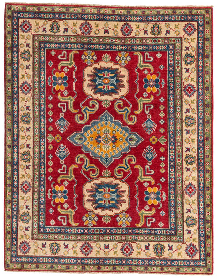 Detail image of 5' x 6' 6 Hand Knotted Kazak Rug
