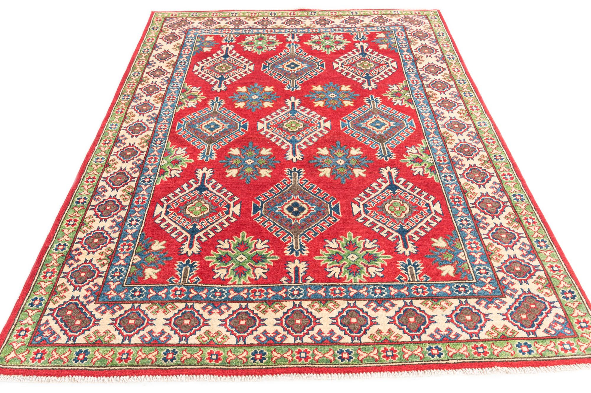 5' 1 x 7' Hand Knotted Kazak Rug
