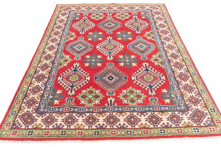 Detail image of 5' 1 x 7' Hand Knotted Kazak Rug