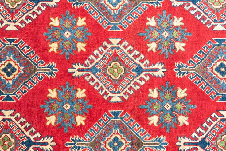 Detail image of 5' 1 x 7' Hand Knotted Kazak Rug