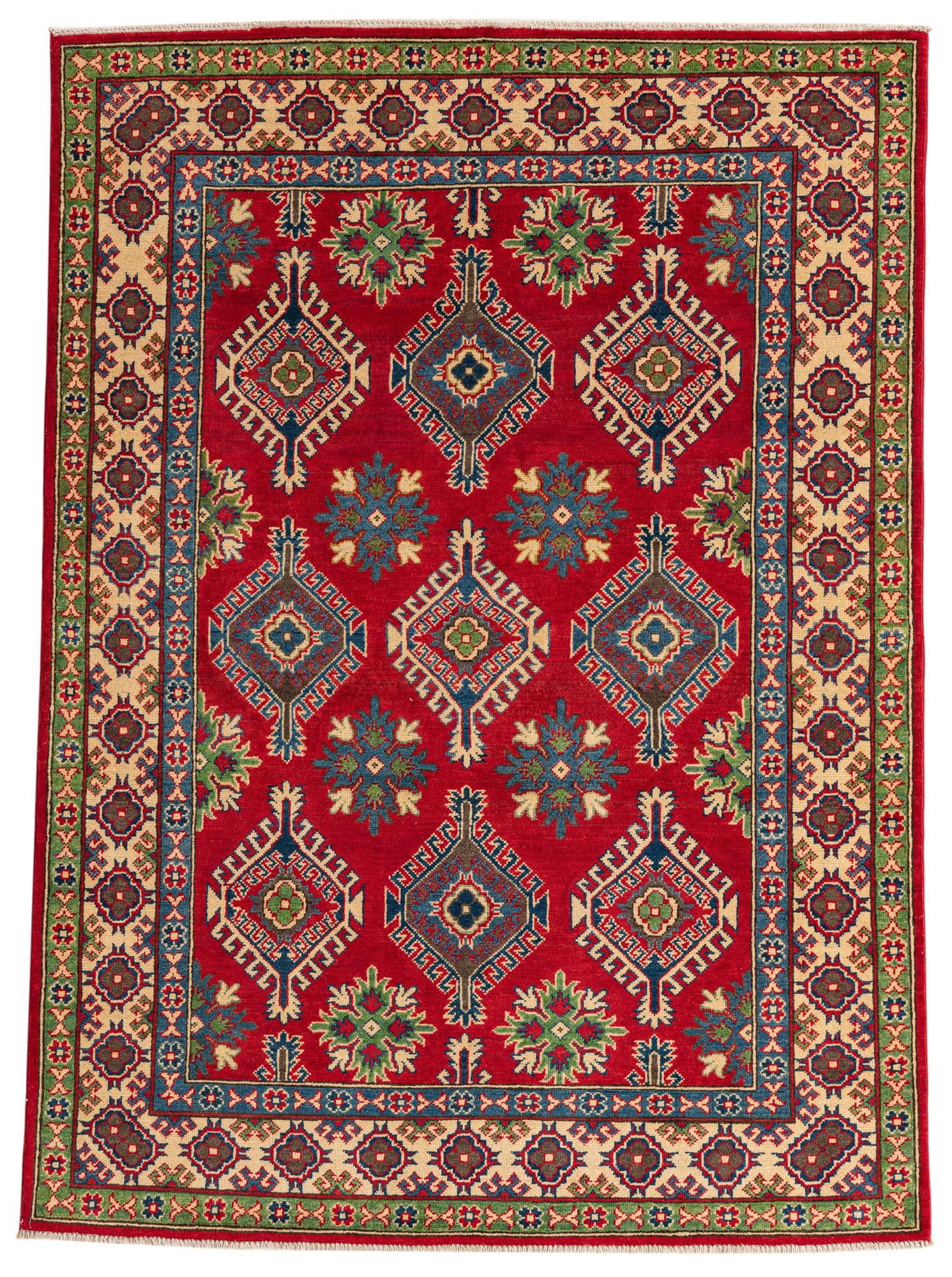 5' 1 x 7' Hand Knotted Kazak Rug