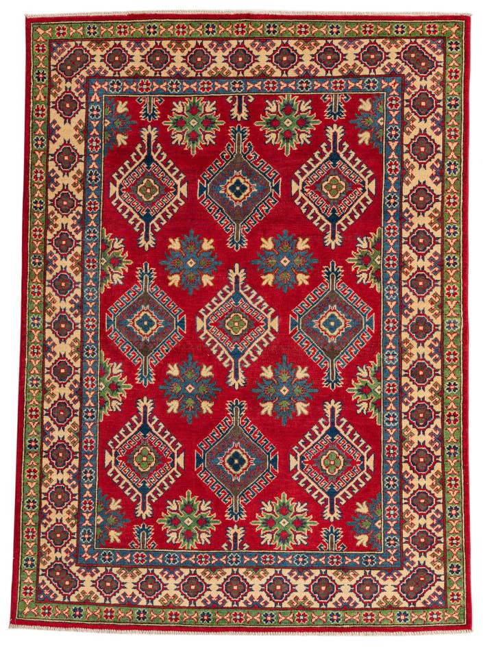 Detail image of 5' 1 x 7' Hand Knotted Kazak Rug