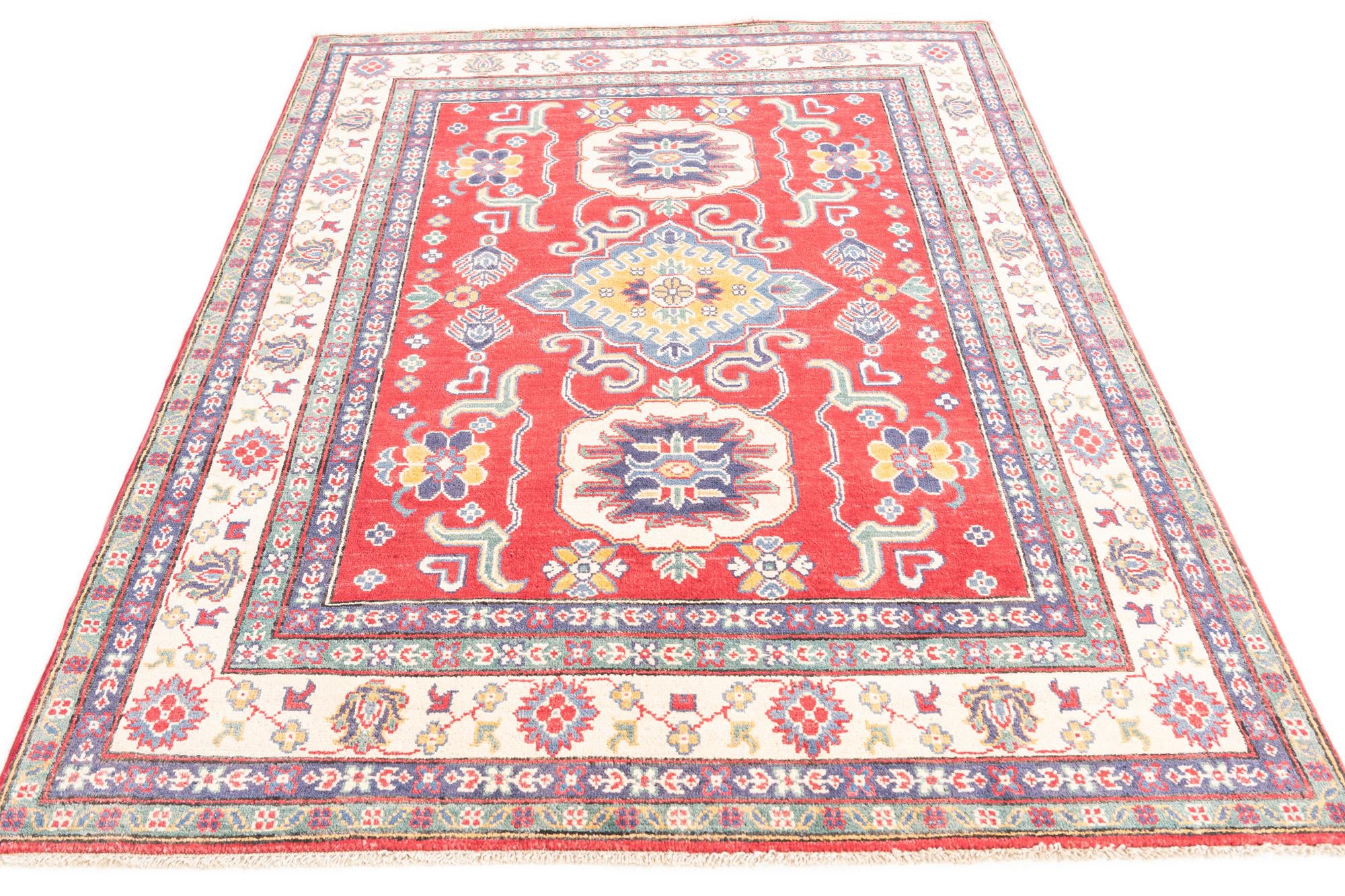5' x 6' 8 Hand Knotted Kazak Rug
