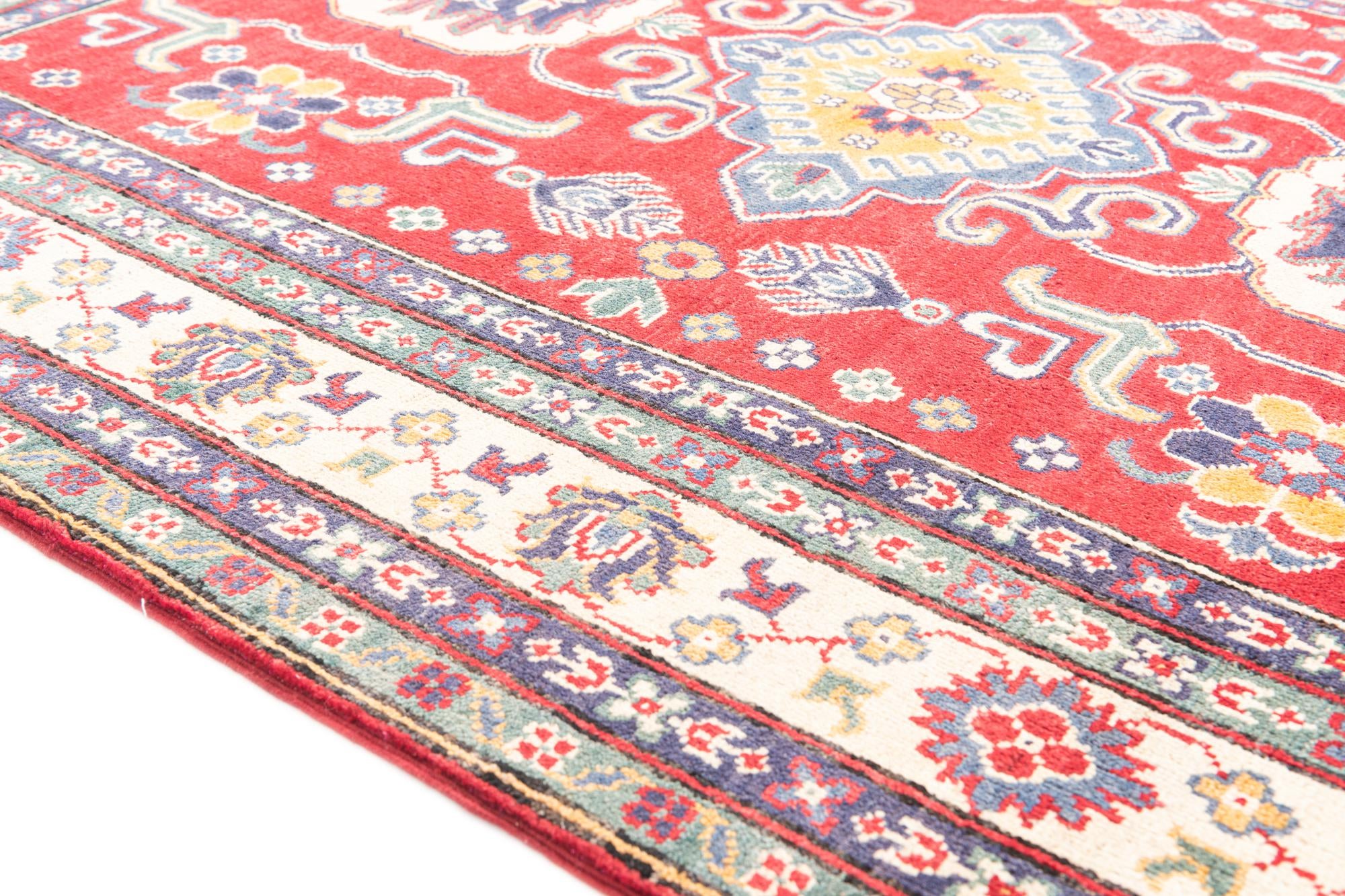 5' x 6' 8 Hand Knotted Kazak Rug