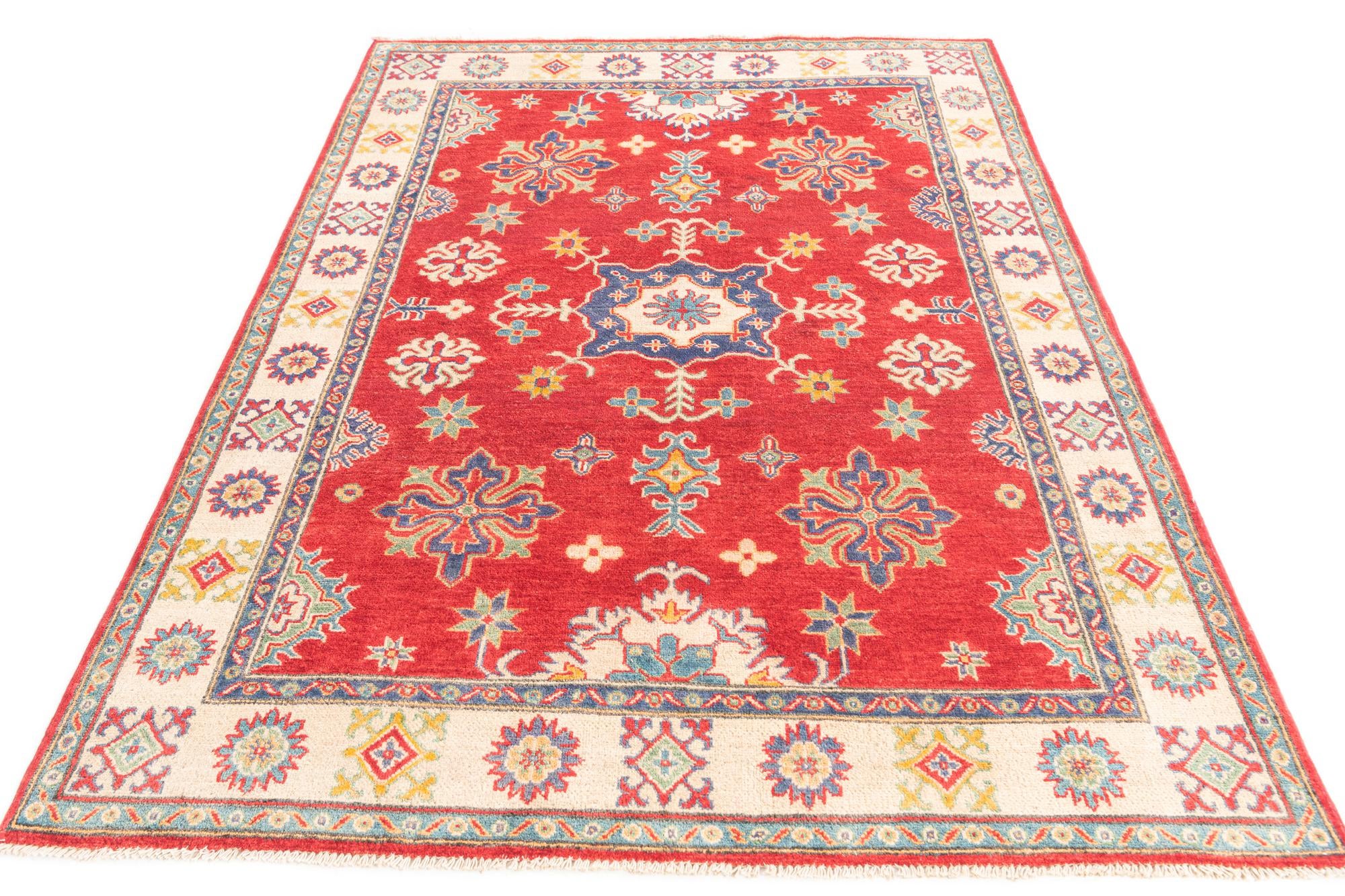5' x 7' Hand Knotted Kazak Rug