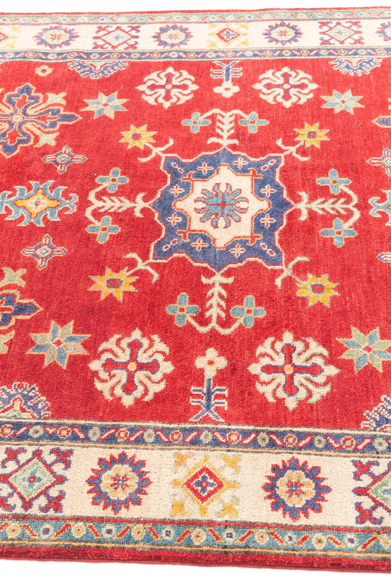 5' x 7' Hand Knotted Kazak Rug