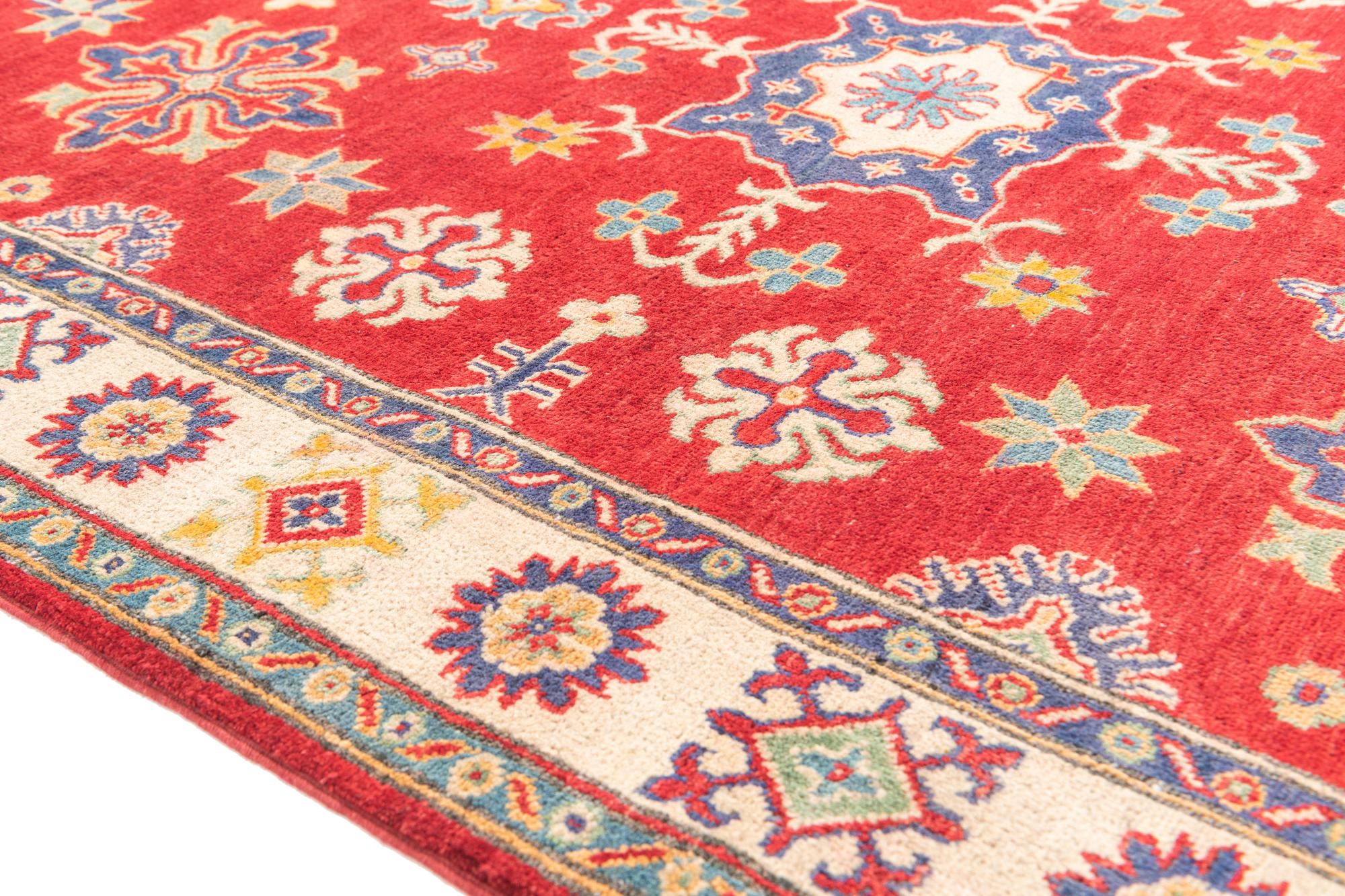 5' x 7' Hand Knotted Kazak Rug