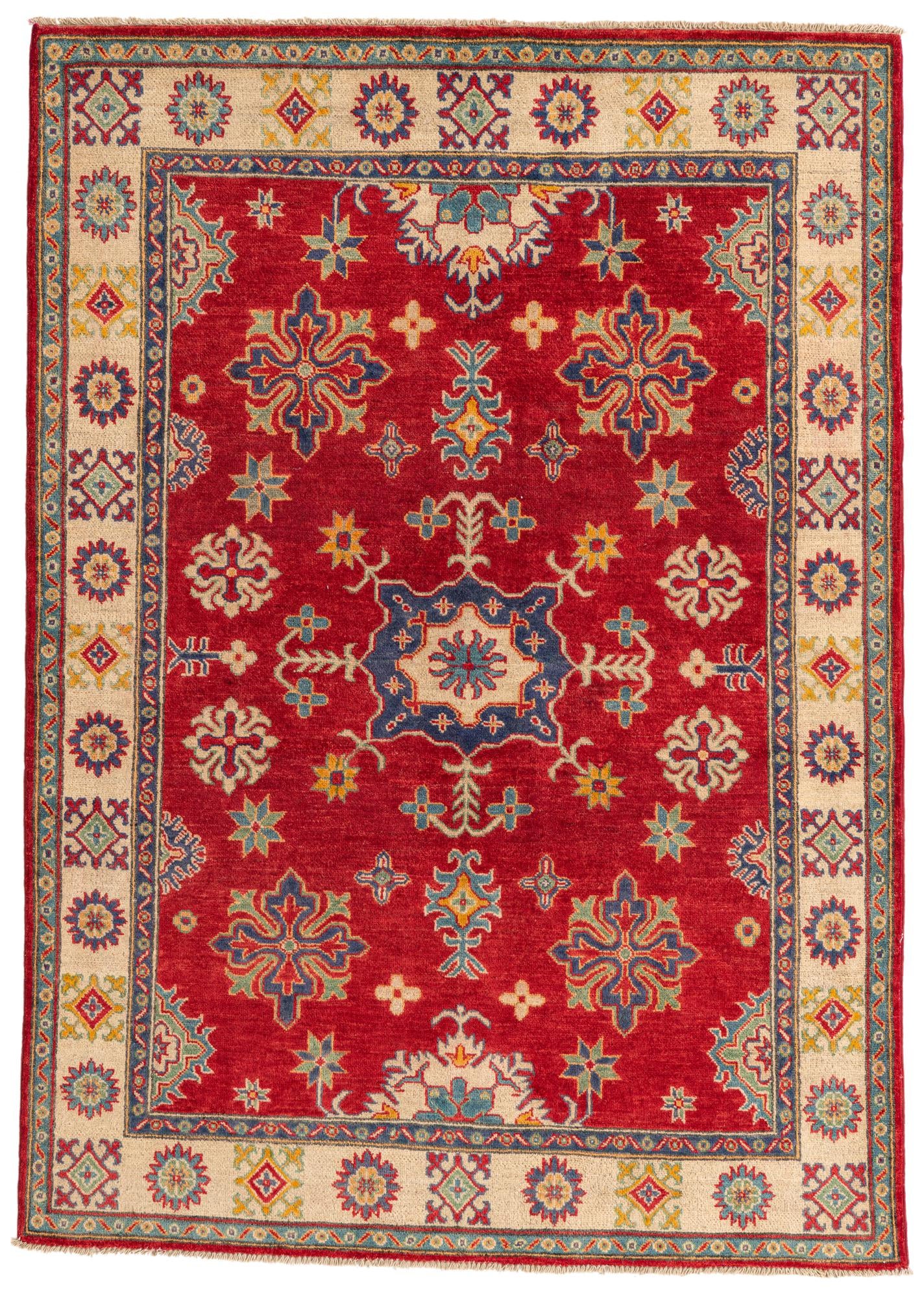 5' x 7' Hand Knotted Kazak Rug
