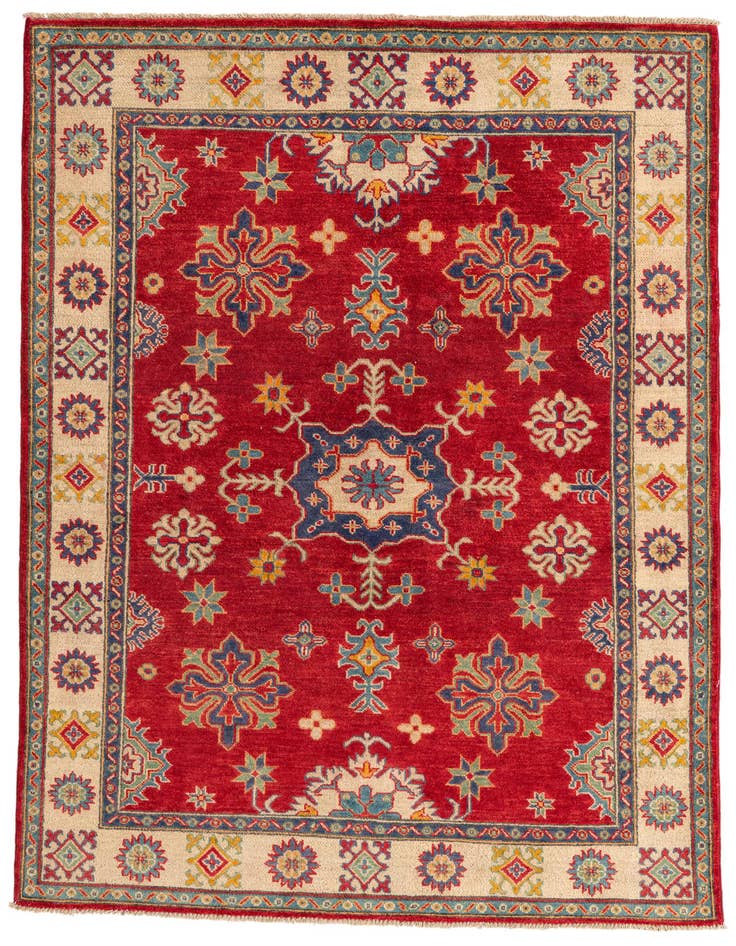 Detail image of 5' x 7' Hand Knotted Kazak Rug