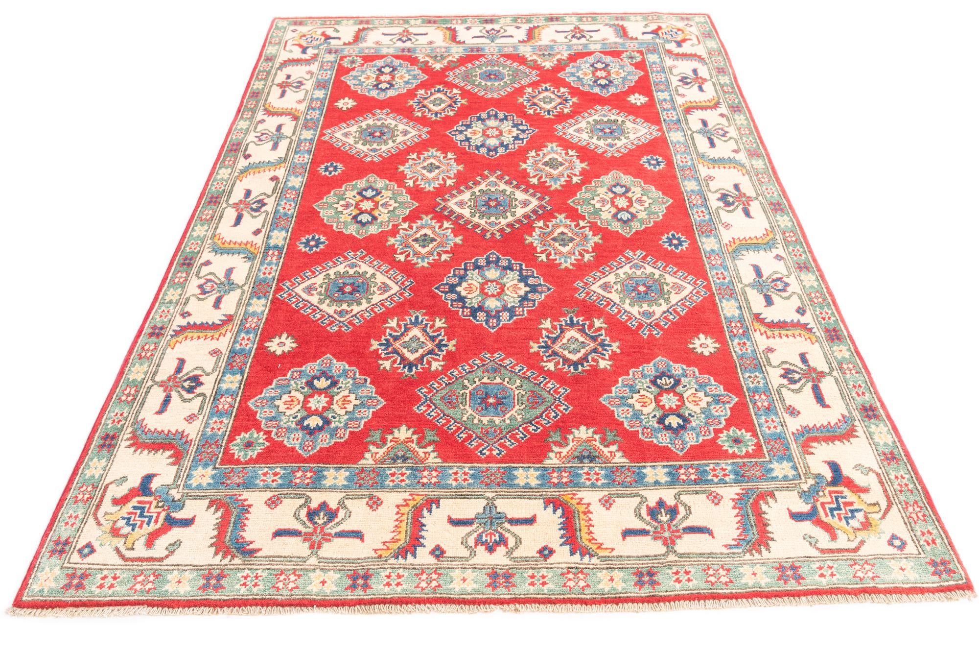 4' 10 x 7' Hand Knotted Kazak Rug