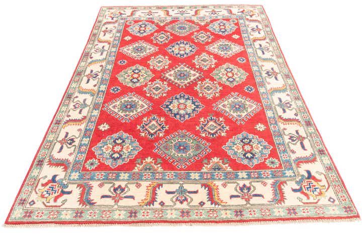 4' 10 x 7' Hand Knotted Kazak Rug