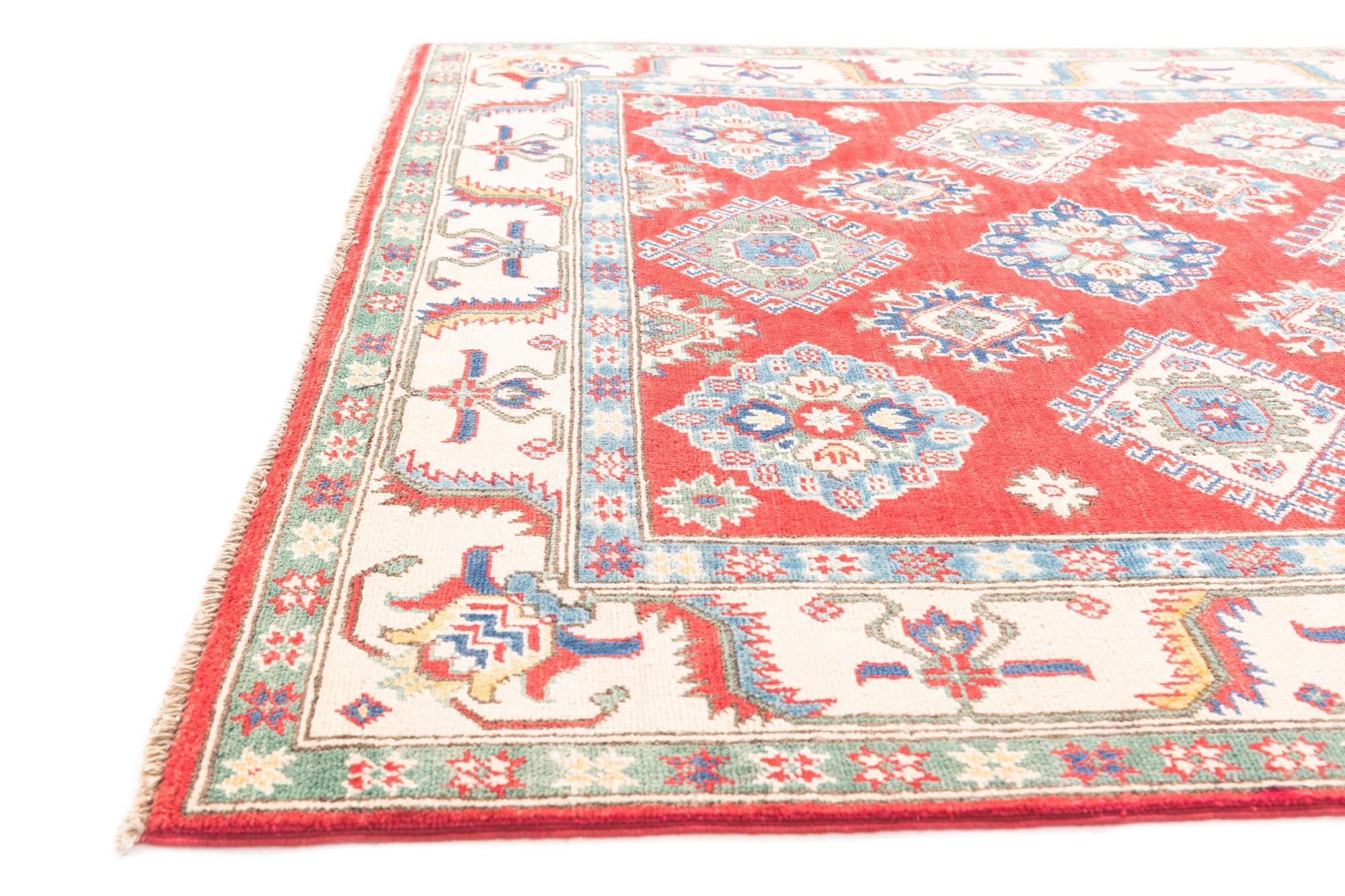 4' 10 x 7' Hand Knotted Kazak Rug