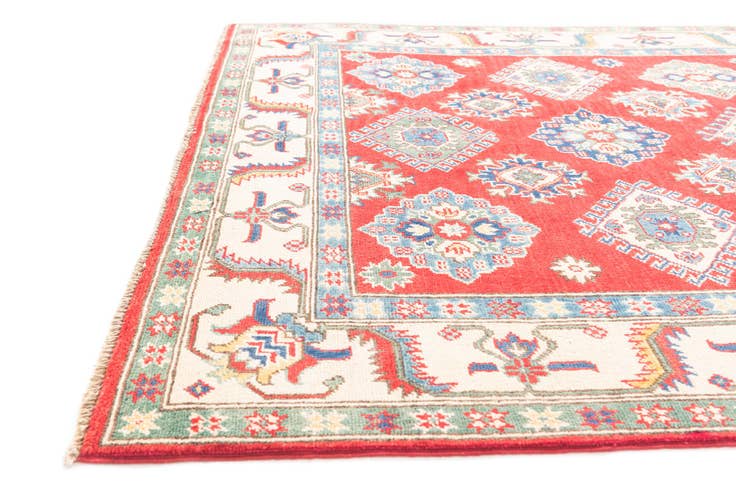 Detail image of 4' 10 x 7' Hand Knotted Kazak Rug