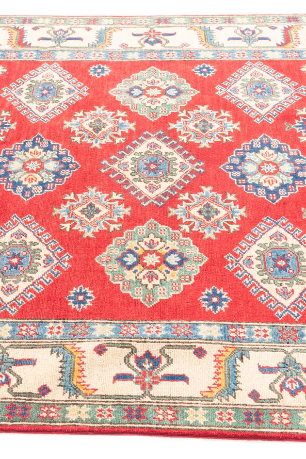 Detail image of 4' 10 x 7' Hand Knotted Kazak Rug