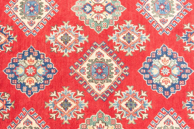 Detail image of 4' 10 x 7' Hand Knotted Kazak Rug