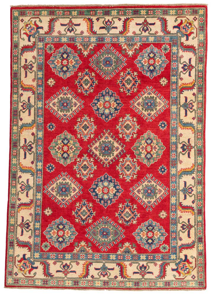 4' 10 x 7' Hand Knotted Kazak Rug
