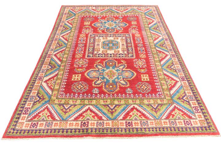 4' 10 x 7' 1 Hand Knotted Kazak Rug