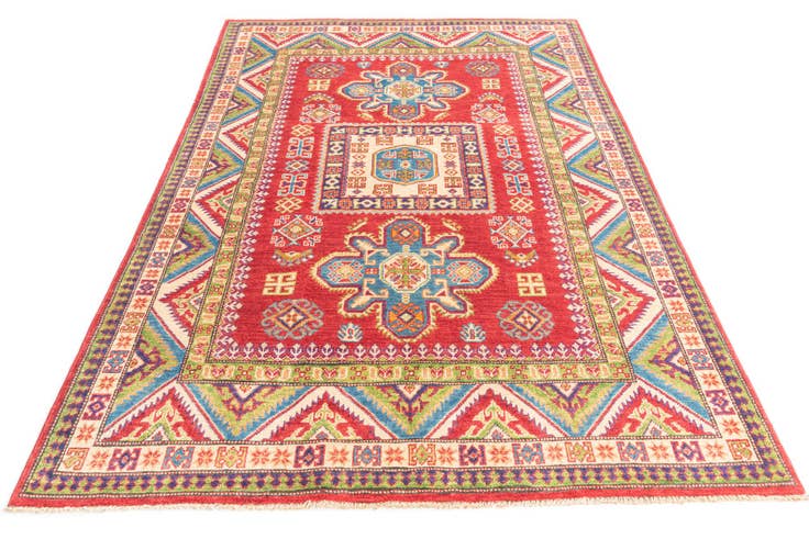 Detail image of 4' 10 x 7' 1 Hand Knotted Kazak Rug