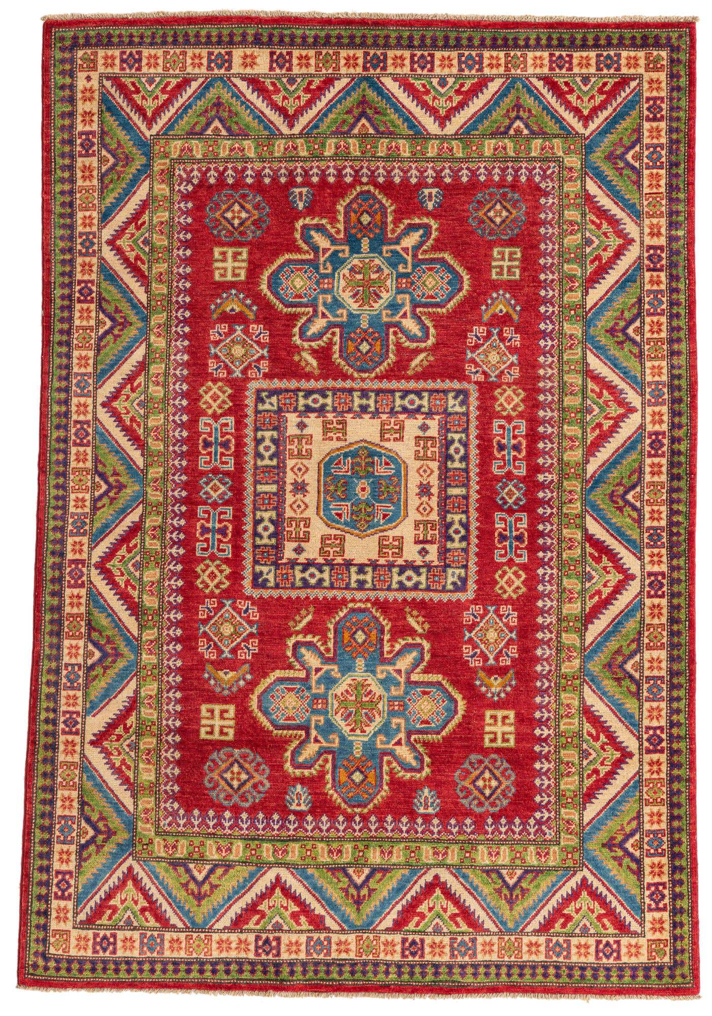 4' 10 x 7' 1 Hand Knotted Kazak Rug