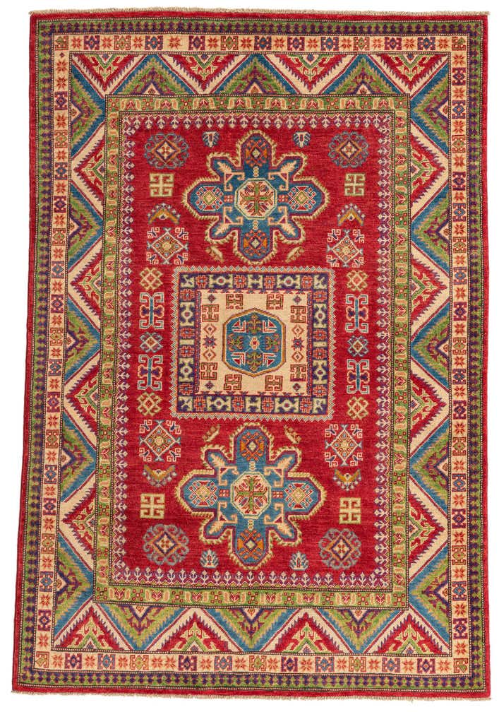 4' 10 x 7' 1 Hand Knotted Kazak Rug