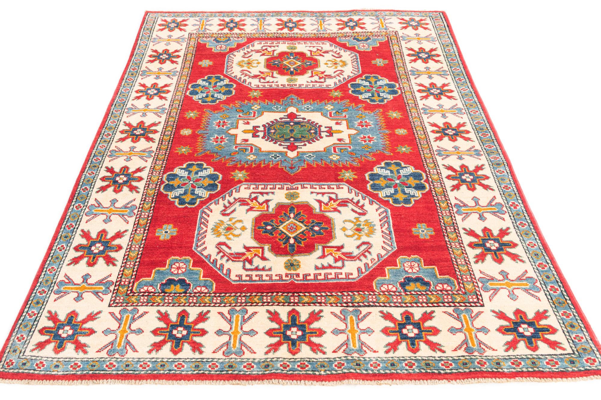 4' 10 x 6' 8 Hand Knotted Kazak Rug