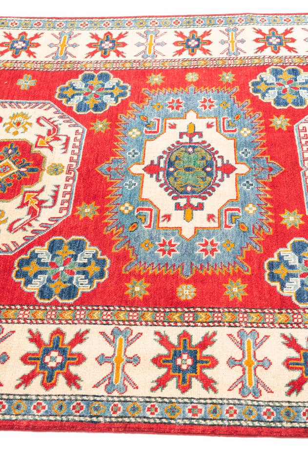 Detail image of 4' 10 x 6' 8 Hand Knotted Kazak Rug