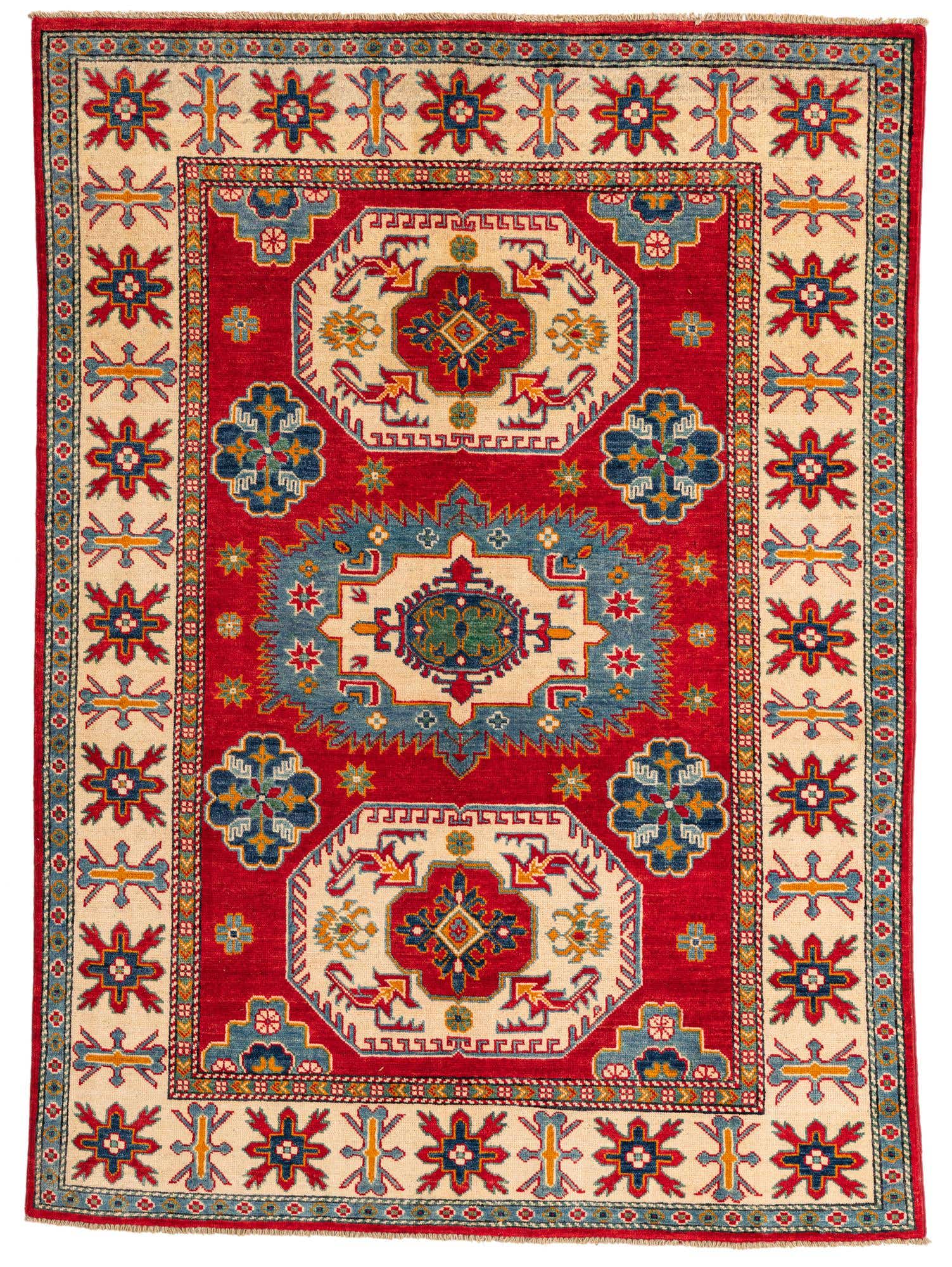 4' 10 x 6' 8 Hand Knotted Kazak Rug