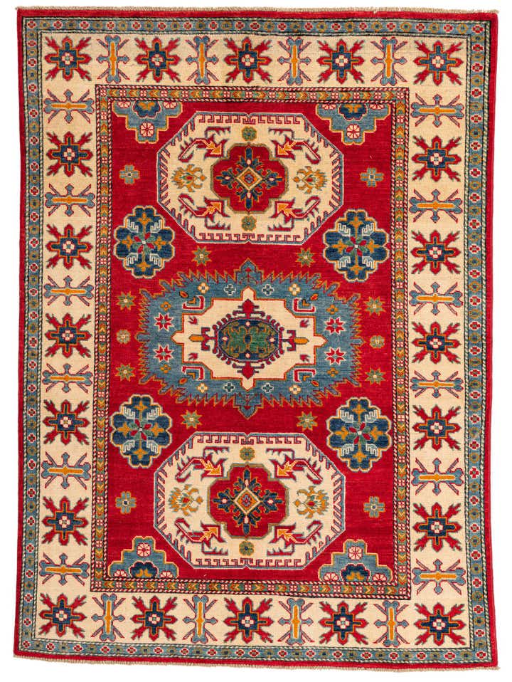 4' 10 x 6' 8 Hand Knotted Kazak Rug