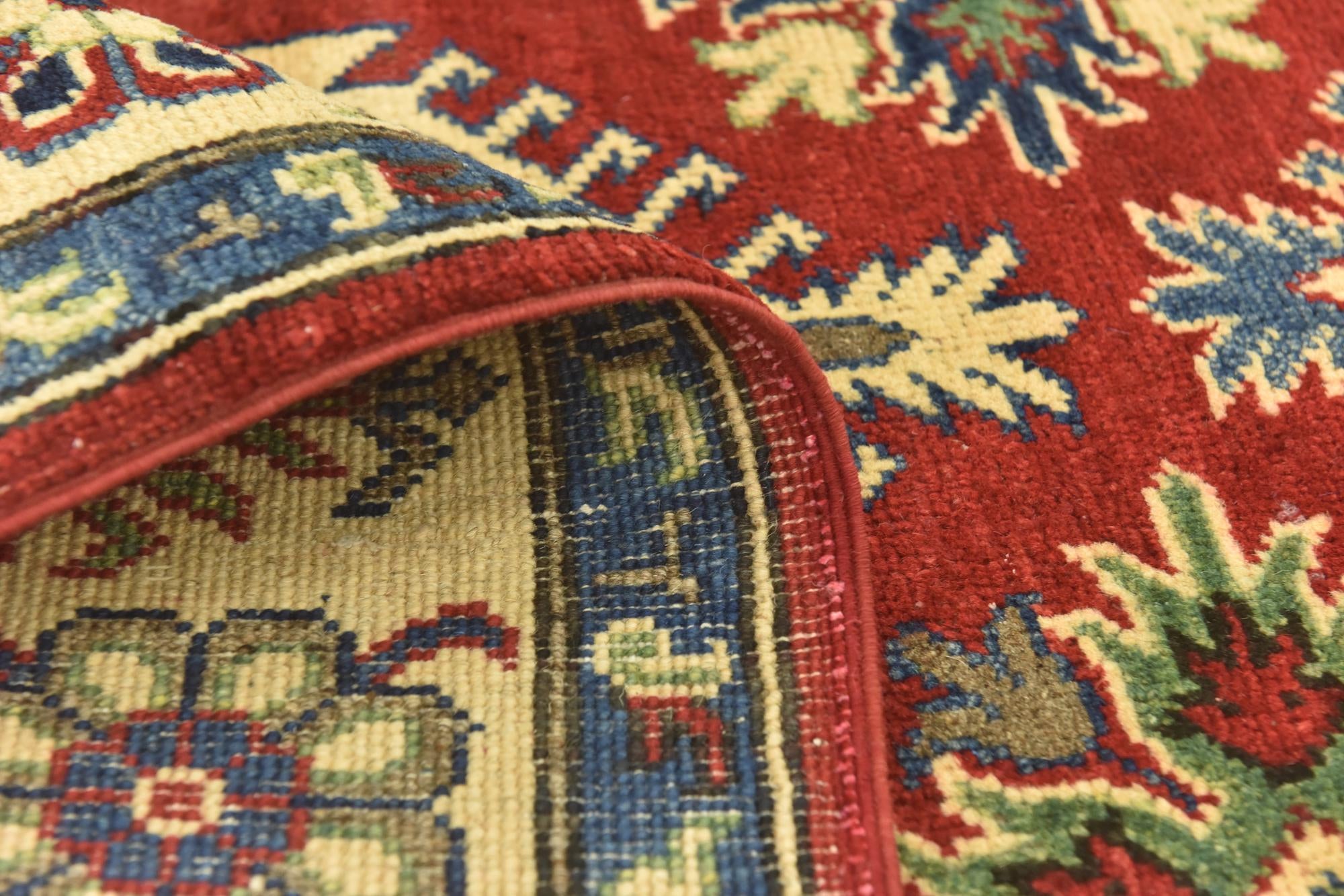 5' 8 x 8' Hand Knotted Kazak Rug