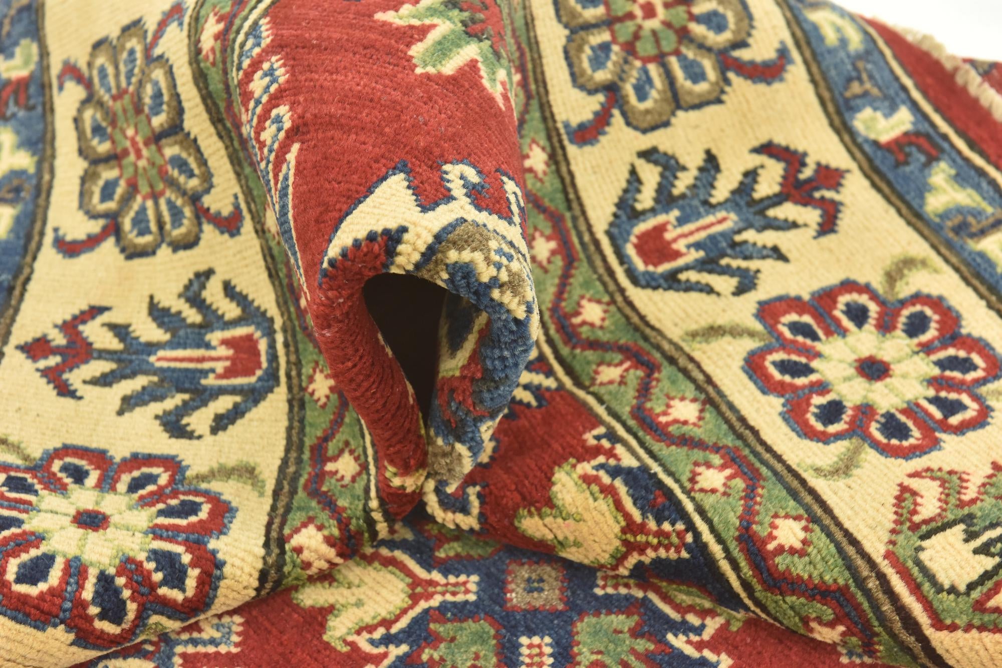 5' 8 x 8' Hand Knotted Kazak Rug