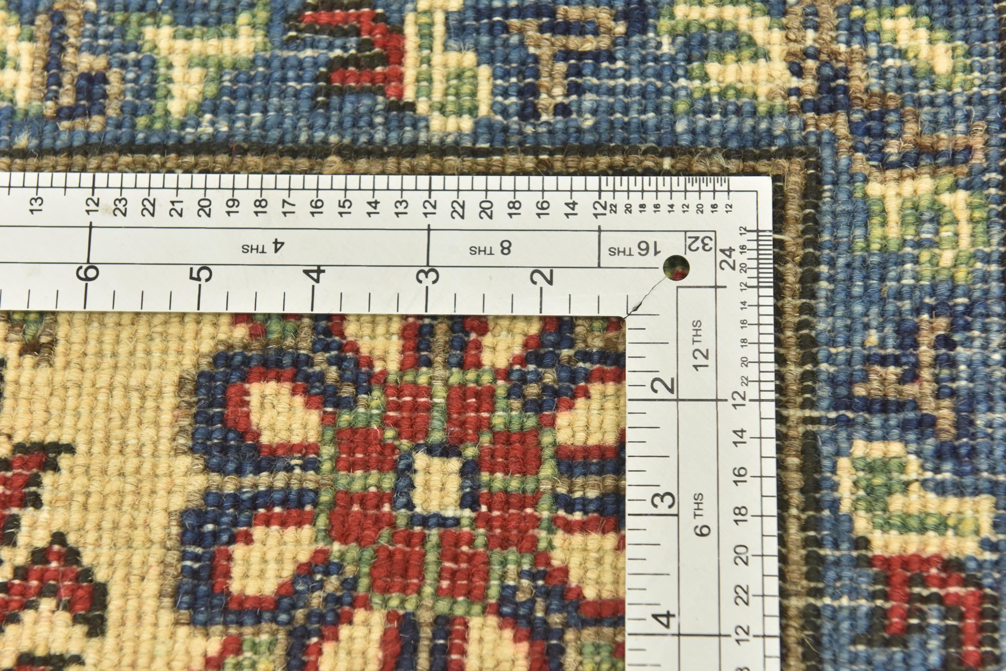 5' 8 x 8' Hand Knotted Kazak Rug
