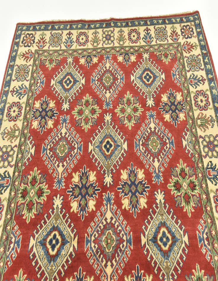 Detail image of 5' 8 x 8'  Hand Knotted Kazak Rug