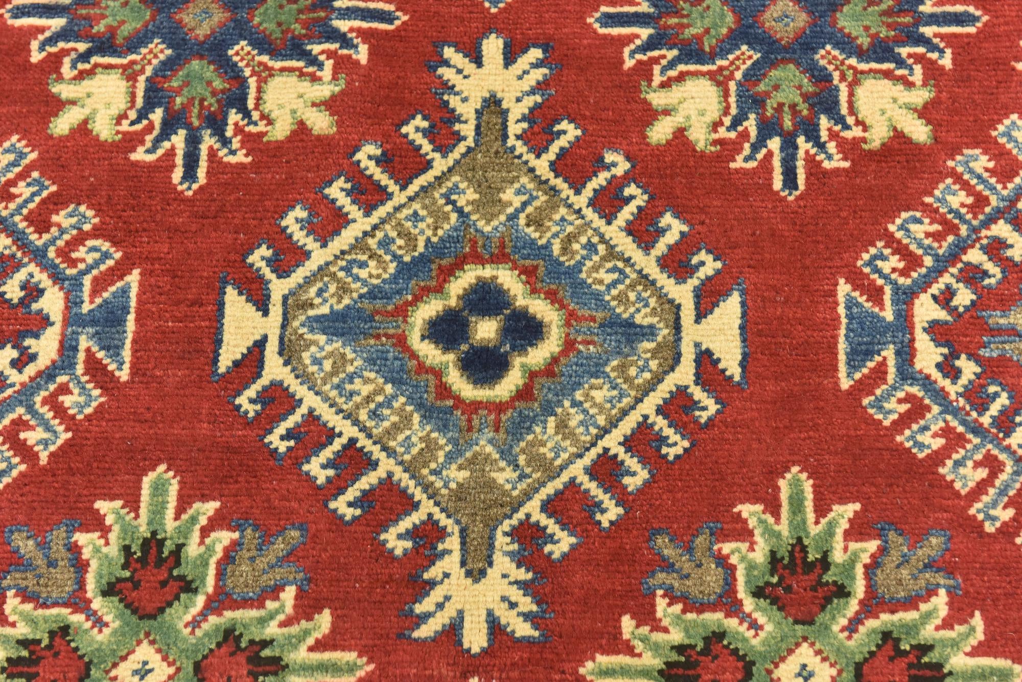 5' 8 x 8' Hand Knotted Kazak Rug