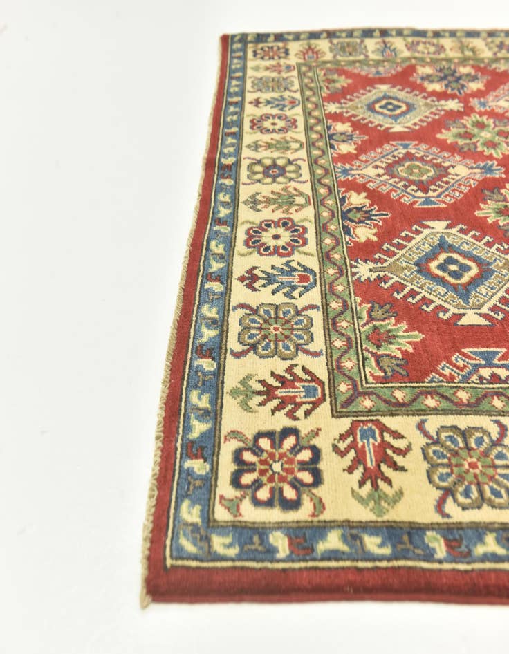 Detail image of 5' 8 x 8'  Hand Knotted Kazak Rug