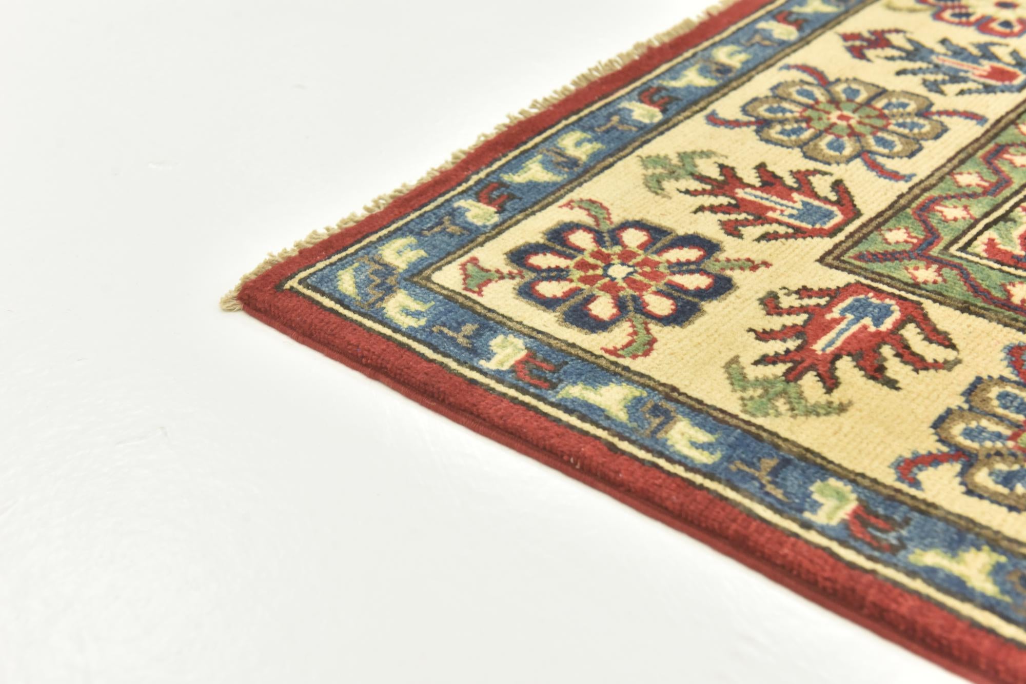 5' 8 x 8' Hand Knotted Kazak Rug