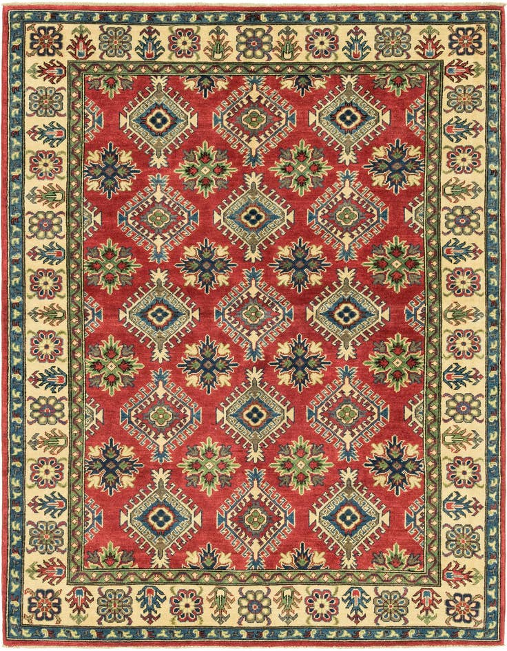 Detail image of 5' 8 x 8' Hand Knotted Kazak Rug
