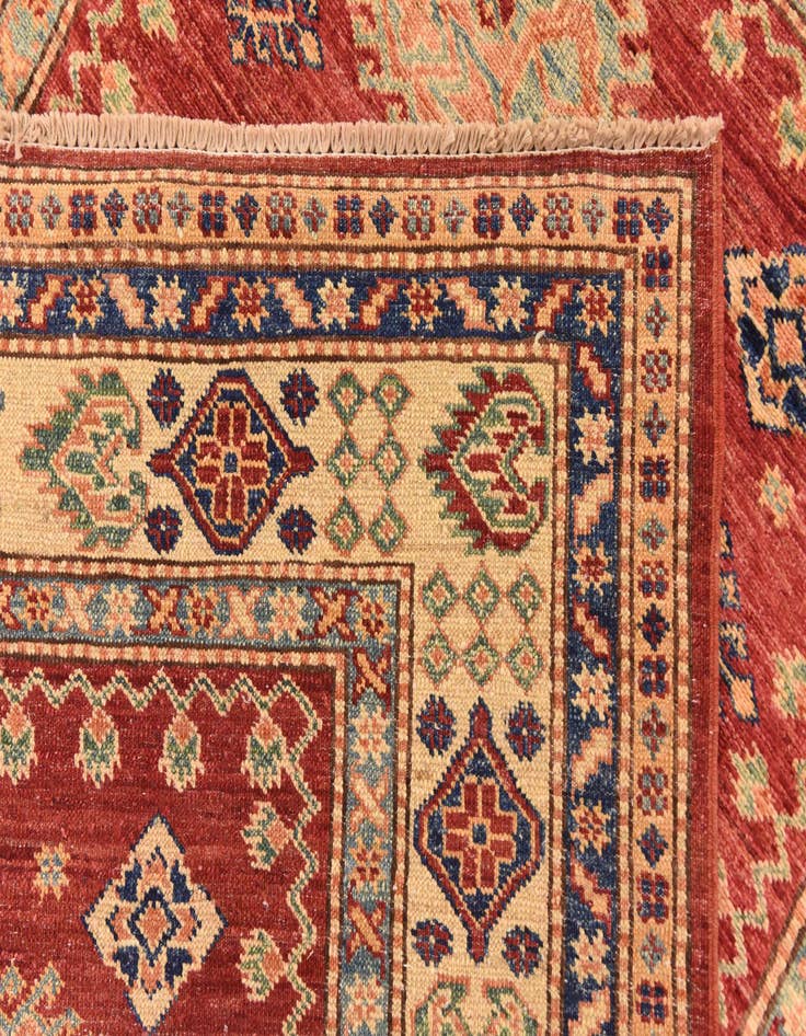 Detail image of 4' x 5' 10  Hand Knotted Kazak Oriental Rug