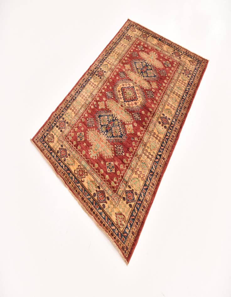 Detail image of 4' x 5' 10  Hand Knotted Kazak Oriental Rug