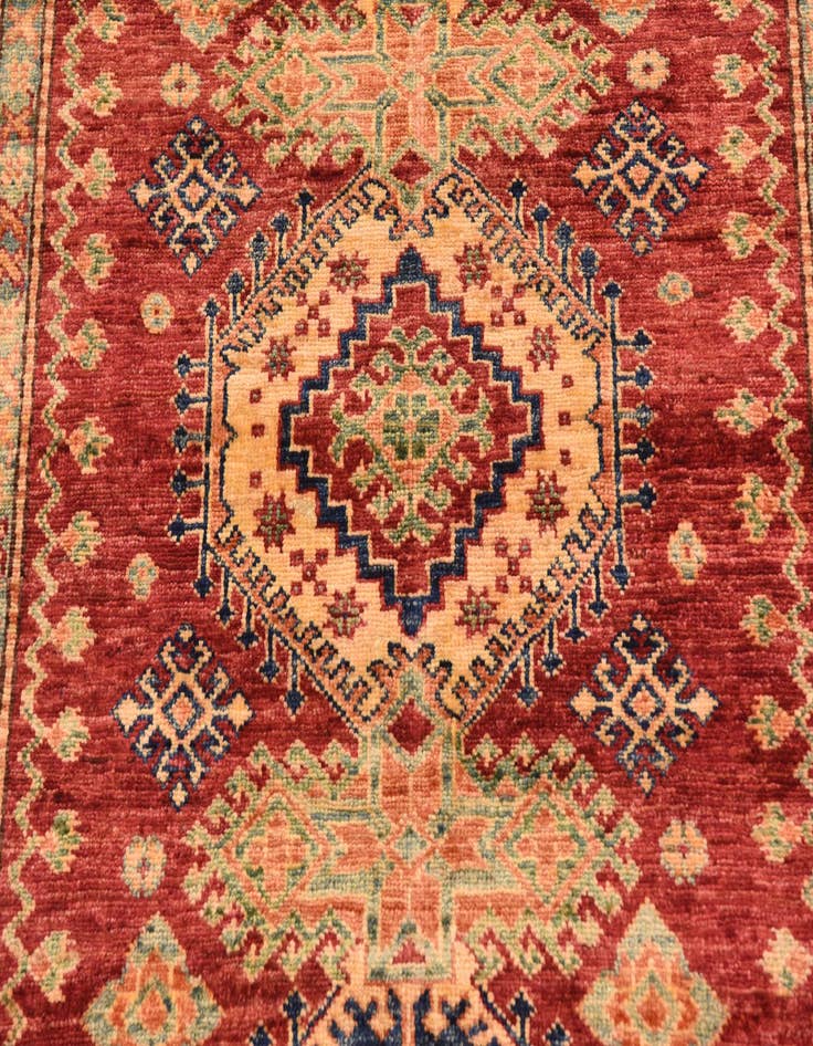 Detail image of 4' x 5' 10  Hand Knotted Kazak Oriental Rug