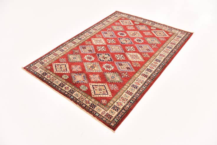 Detail image of 4' 1 x 5' 9 Hand Knotted Kazak Oriental Rug