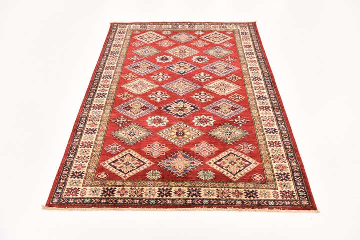 4' 1 x 5' 9 Hand Knotted Kazak Oriental Rug