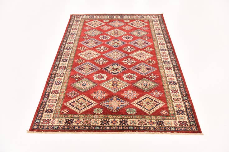 Detail image of 4' 1 x 5' 9 Hand Knotted Kazak Oriental Rug