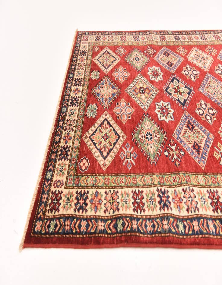 Detail image of 4' 1 x 5' 9  Hand Knotted Kazak Oriental Rug