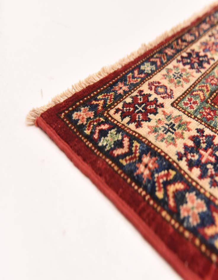 Detail image of 4' 1 x 5' 9  Hand Knotted Kazak Oriental Rug