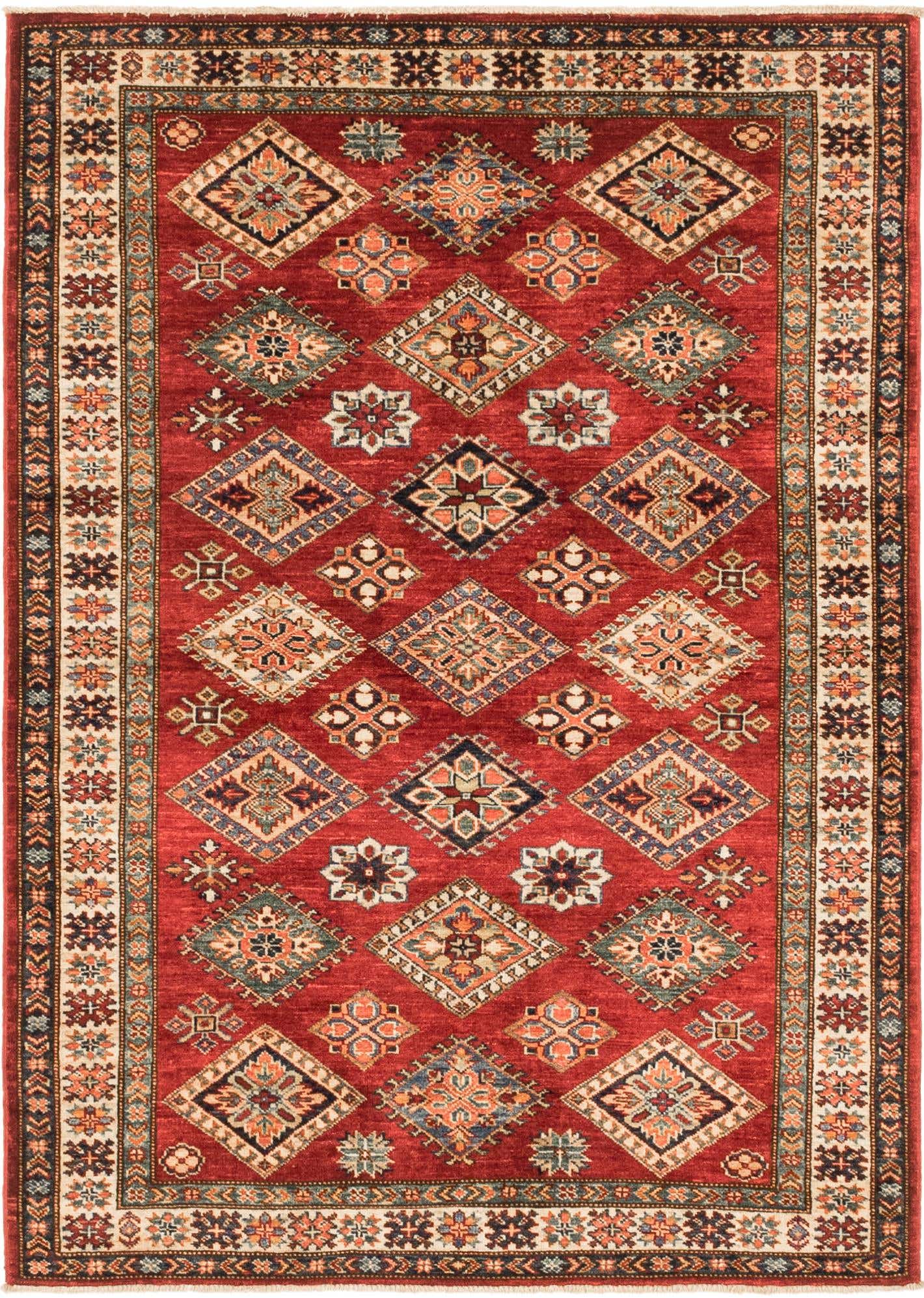 4' 1 x 5' 9 Hand Knotted Kazak Oriental Rug