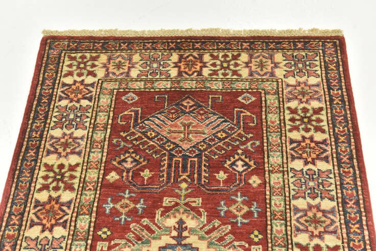 Detail image of 2' 8 x 4' 1 Hand Knotted Kazak Oriental Rug
