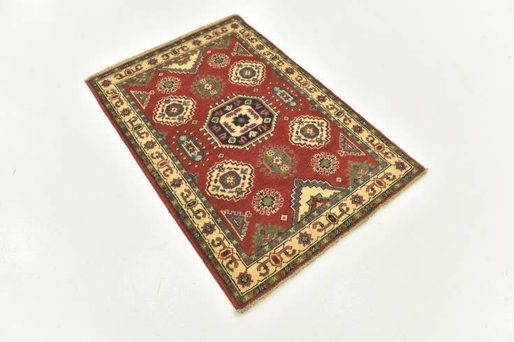 Detail image of 2' 9 x 4' Hand Knotted Kazak Rug