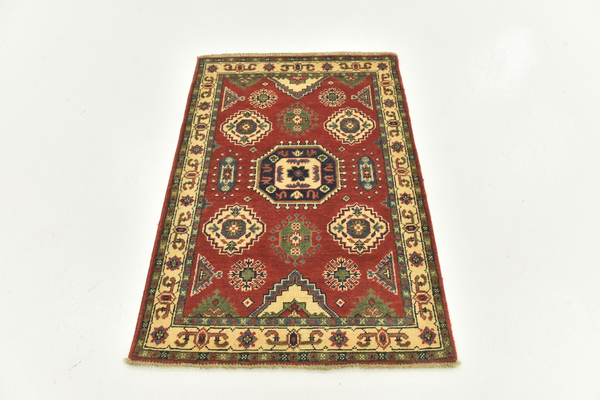 2' 9 x 4' Hand Knotted Kazak Rug