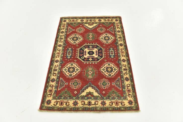 Detail image of 2' 9 x 4' Hand Knotted Kazak Rug