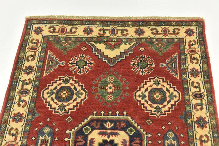 Detail image of 2' 9 x 4' Hand Knotted Kazak Rug